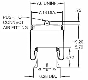 バッグ Rickie Amazon.com: 2 pack of TORQUE Front Axle Air Spring Bag for